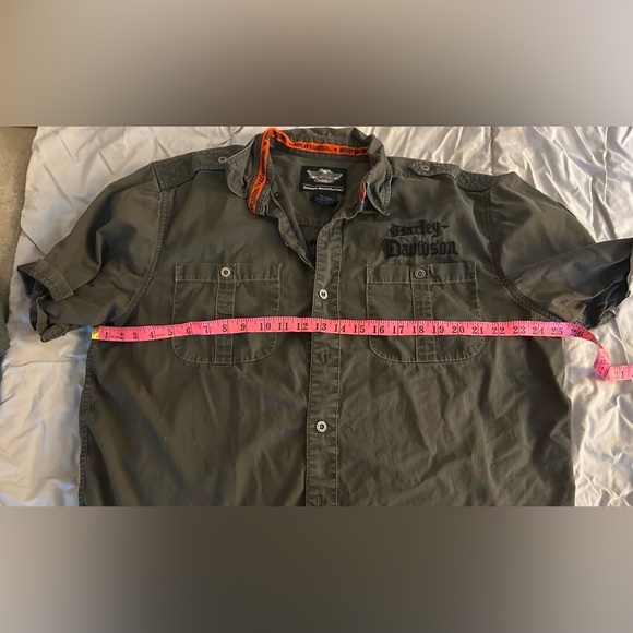 Harley-Davidson Men's Grey Button-Down Shirt - Picture 2 of 6
